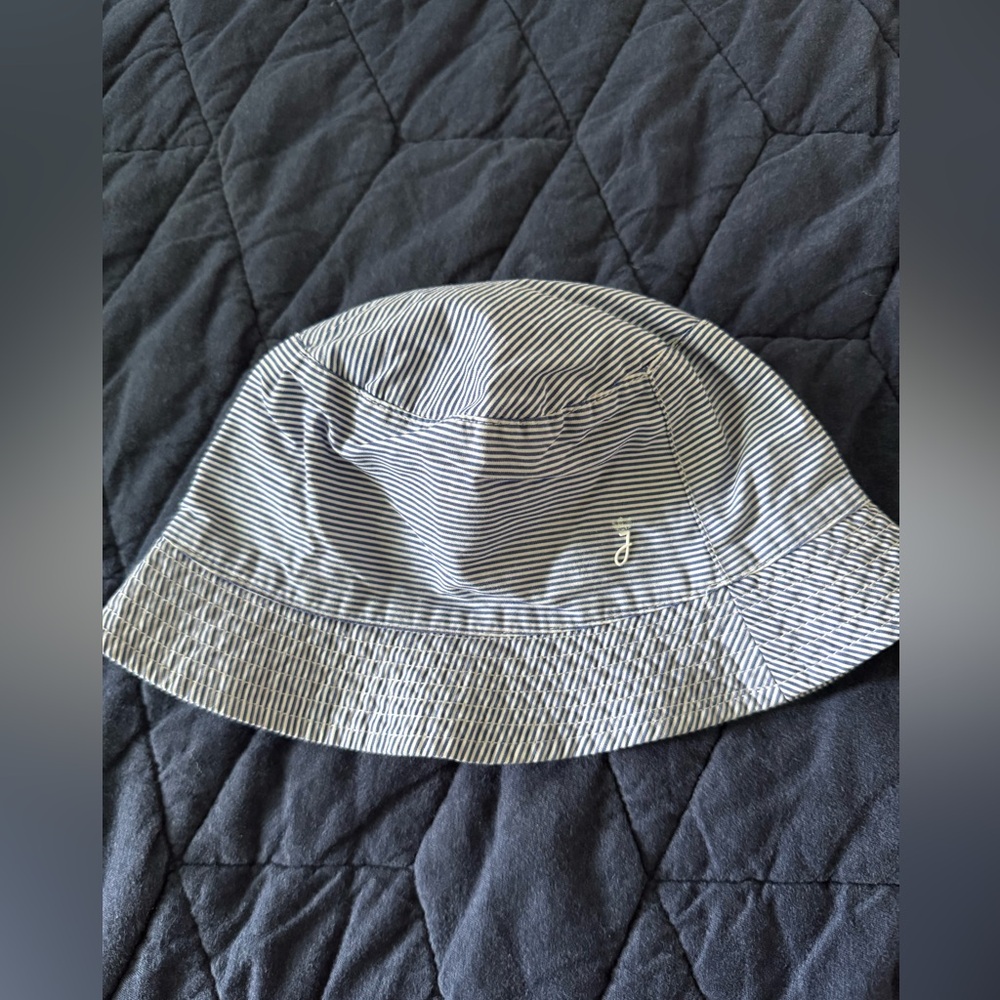 Jacadi Blue and White Striped Hat